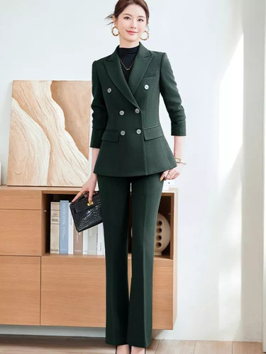 Tailleur vert émeraude - tailleur, femme