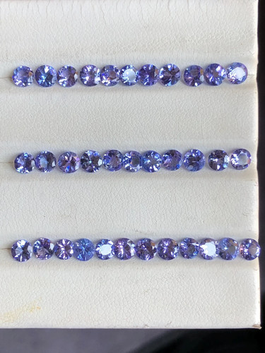 Tanzanite naturel bleu rond - naturel,