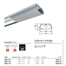 DAK-118 Volets Aluminium Fluorescent T8 18W - NUOVA MIZAR 3650/29