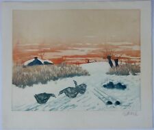 V. DUBUC, Oies sous la neige