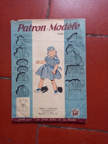 Patron modèle couture ancien - patron,