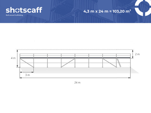 Alu scaff 74 - x, m