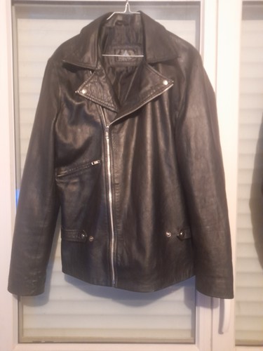 Veste homme cuir noir - , moto