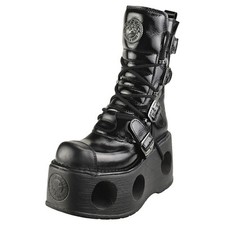 Bottines New Rock Patente Spring Neptune - Noir Unisex - 41 EU
