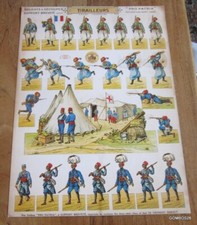PLANCHE SOLDATS A DECOUPER  ARMEE FRANCAISE TIRAILLEURS / H. BOUQUET