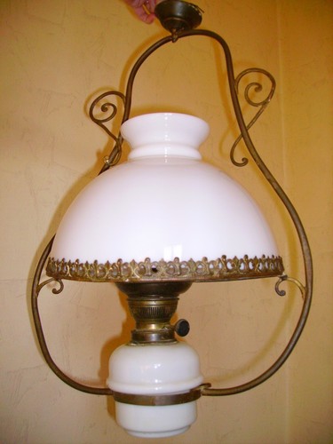 Lustre lampe petrole - lustre,