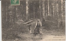 CPA LES VOSGES  (88) LE SCHLITTAGE DU BOIS - BELLE ANIMATION