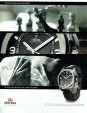 Publicité Advertising 1120 2003 montre  dual time Festina  automatic
