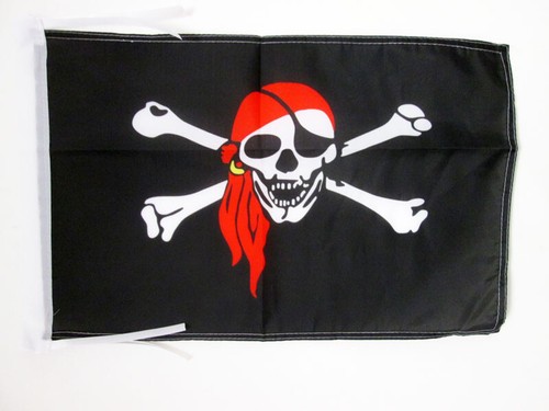 Drapeau pirate foulard rouge - foulard,