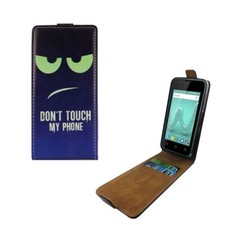 Wiko Sunny 2 Étui Coque Téléphone Portable Protection Etui Clapet Housse de Bleu