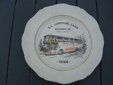 superbe assiette en porcelaine  car de tourisme bus autocar vanhool van hool