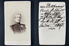 Selle, Potsdam, Militaire von Puttkamer Vintage cdv albumen print Tirage album