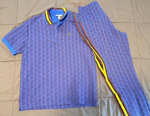Lacoste blue tracksuit - lacoste,
