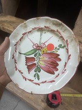 Assiette Faïence Régionale Vaisselle Ancien XVIIIeme XIXeme Luneville