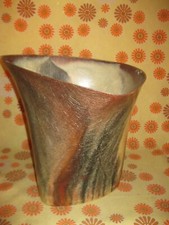 Vintage 60s Ancienne CORBEILLE A PAPIER en FIBRE DE VERRE Paper Bin Fibreglass