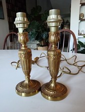 Paire de bougeoirs C. Ranc en bronze montée en lampe