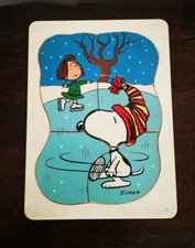 Ancien 1966 Puzzle En Bois