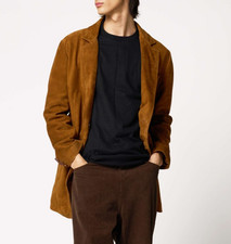 Veste blazer homme cuir marron