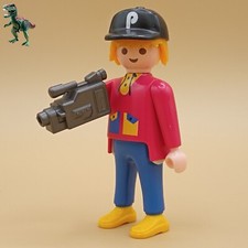 Playmobil-figurine-homme-guide-zoo-garde forestière-caméra-alpiniste-touriste...