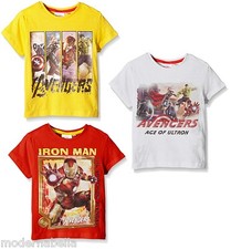 Avengers T-Shirt À Manches Courtes En Coton Pour Enfant De 4 À 10 Ans