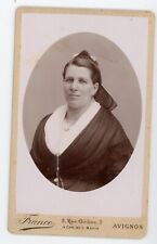 PHOTO CDV photographie France à Avignon, une arlésienne ruban noir