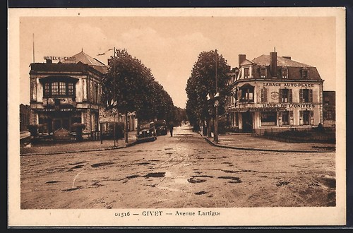 Cpa givet avenue lartigue - avenue,