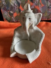 Pied De Lampe Éléphant Années 1940 Porcelaine Paris DUMBO 