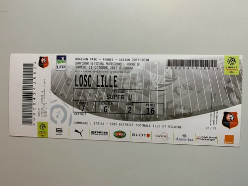 Ticket match rennes - ticket,