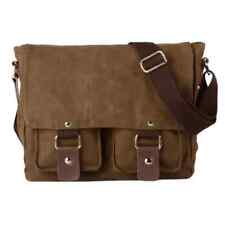 Sac Besace Bandoulière Homme Vintage en Toile Vieillie Marron 30 x 9 x 26 cm