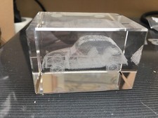 SUPERBLE BLOC DE VERRE GRAVURE