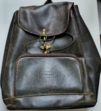 Rare grand sac à dos vintage cuir Arthur et Aston marron très bon état