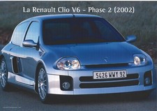 FICHE TECHNIQUE PUBLICITAIRE / RENAULT SPORT CLIO V6