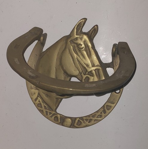 Fer cheval laiton vintage - cheval,