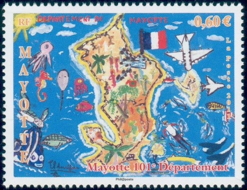 Timbre mayotte 259 - timbre,