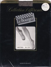 Bas nylon couture Le Bourget RÉTRO 2 coloris. Taille 1. Back seam stockings.