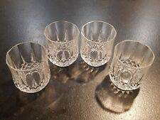 Lot 4 Verres Gobelets Longchamp Cristal d'Arques Eau Whisky 32cl