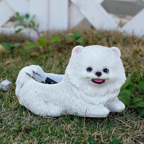 Figurine chien poméranien - figurine, de