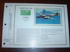 DEWOITINE 338  (poste aérienne)   :   FDC - CEF 1987 en soie