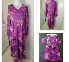 Robe Longue Été De Plage... Violette A Fleurs Femme Taille 40 ,L ?