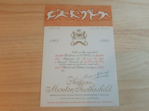 étiquette vin chateau mouton - étiquette,