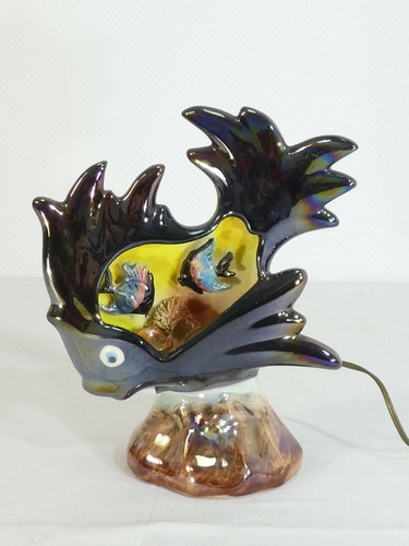 Lampe poisson vintage cerdazur - vintage,