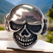 Bague Tête De Mort Biker