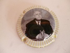 capsule de champagne MIGNON Pierre , Charles de Gaulle, contour crème striée