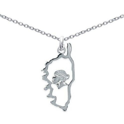 Pendentif carte corse tête - tête, de