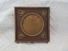 ancien cadre photo en bronze et bois de style empire