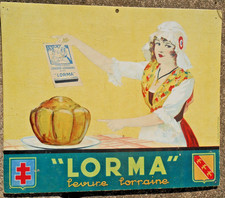 affiche ancienne carton publicitaire levure lorraine LORMA pub rare authentique