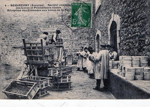 Cpa roquefort societe - roquefort,