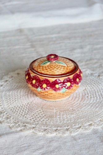 Bonbonnière vintage faïence