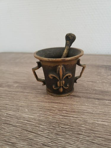 Petit mortier bronze - petit, decor