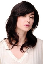 Long Vraie Perruque de Cheveux Femmes 100% Véritables Noir Marron 1625S